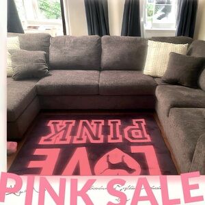 Pink area rug